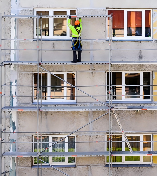 Safety technical measures during the dismantling process of industrial scaffolding