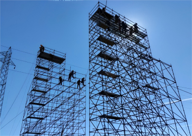 Industrial Scaffolding Details in Projects